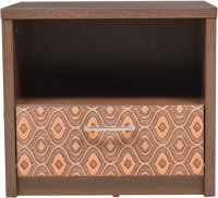 View HomeTown Nebula Night Stand Engineered Wood Bedside Table(Finish Color - Coffe Brown) Price Online(HomeTown)