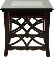 HomeTown Nina Solid Wood Side Table(Finish Color - Brown)   Computer Storage  (HomeTown)