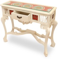 View ExclusiveLane Teak Wood Solid Wood Console Table(Finish Color - Creamish White) Price Online(ExclusiveLane)