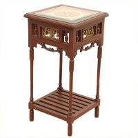 View ExclusiveLane Teak Wood Solid Wood End Table(Finish Color - Walnut Brown) Price Online(ExclusiveLane)