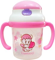 Rachna Baby / Infant 03 PP Water / Juice Training Straw Sipper Cup with Handle - 180ML(Pink)