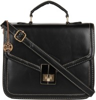 Moedbuille Black Sling Bag Black Letherette Sling bag [MBSL00016]
