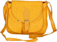 Belladona Women Yellow PU Sling Bag RS.499.00