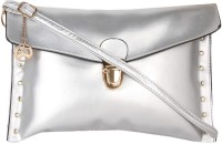 Moedbuille Silver Sling Bag Silver Letherette Sling bag [MBSL00022]
