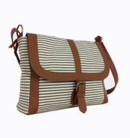 Carry on Bags Women Casual Beige, Brown, Tan, Black Canvas, PU Sling Bag RS.839.00