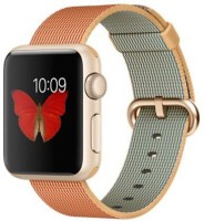 APPLE Watch 38 mm Gold Aluminium Case with Gold / Red Woven Nylon(Red Strap, Medium)