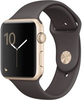 APPLE Watch Series 1 - 42 mm Gold Aluminium Case with Cocoa Sport Band(Brown Strap, Medium)
