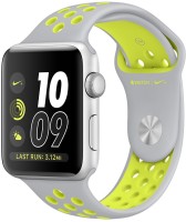 APPLE Watch Nike+ - 42 mm Silver Aluminium Case with Flat Silver / Volt Nike Sport Band(Silver Strap)
