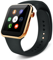 CROCON A9-Gold phone Smartwatch(Black Strap, Regular)