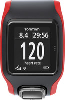 TomTom Multi-Sport Cardio Smartwatch(Black, Red Strap, Regular)