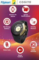 COGITO Fit Smartwatch(Black Strap, Regular)