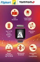 TomTom Runner Smartwatch(Black, Pink Strap, Regular)