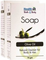 HealthVit Bath & Body Olive Oil soap 75g Pack of 2(150 g) - Price 140 30 % Off  