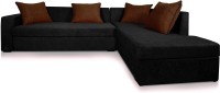 Dolphin DOL-CAIRO-L-Black16-Brown 14 Fabric 3 + 2 Black-Brown Sofa Set(Configuration - L-shaped)   Furniture  (Dolphin)