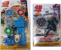 BEYBLADE 4D System Combo Metal Masters Fury With Handle Launcher(Multicolor)