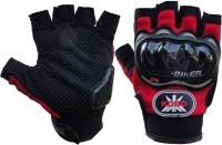 Kobo Pro Biker Motor Cycle / Bike Hand Protector Driving Gloves (L, Red)