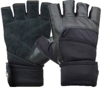 Nivia Pro Wrap(GG-921) Gym & Fitness Gloves (Free Size, Black)