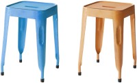 The Attic Outdoor & Cafeteria Stool(Brown, Blue)   Furniture  (The Attic)