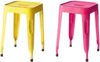 View The Attic Outdoor & Cafeteria Stool(Pink, Yellow) Furniture (The Attic)
