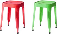 View The Attic Outdoor & Cafeteria Stool(Green, Red) Furniture (The Attic)