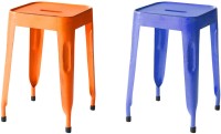 View The Attic Outdoor & Cafeteria Stool(Blue, Orange) Furniture (The Attic)