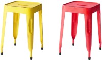 The Attic Outdoor & Cafeteria Stool(Red, Yellow)   Furniture  (The Attic)