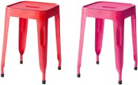 The Attic Outdoor & Cafeteria Stool(Pink, Red)   Furniture  (The Attic)