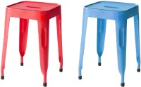 The Attic Outdoor & Cafeteria Stool(Blue, Red)   Furniture  (The Attic)