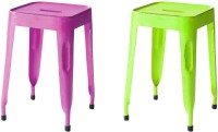View The Attic Outdoor & Cafeteria Stool(Green, Purple) Furniture (The Attic)