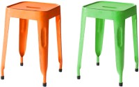 The Attic Outdoor & Cafeteria Stool(Green, Orange)   Furniture  (The Attic)