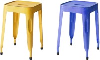 View The Attic Outdoor & Cafeteria Stool(Blue, Yellow) Furniture (The Attic)