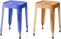 The Attic Outdoor & Cafeteria Stool(Blue, Brown)   Furniture  (The Attic)