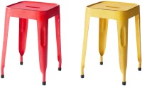 View The Attic Outdoor & Cafeteria Stool(Yellow, Red) Furniture (The Attic)