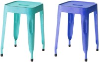 View The Attic Outdoor & Cafeteria Stool(Blue, Blue) Furniture (The Attic)