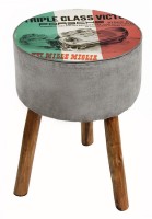 The Attic Italia Living & Bedroom Stool(Grey)   Furniture  (The Attic)