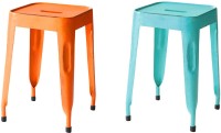 The Attic Outdoor & Cafeteria Stool(Blue, Orange)   Furniture  (The Attic)