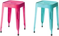 View The Attic Outdoor & Cafeteria Stool(Blue, Pink) Furniture (The Attic)