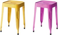 The Attic Outdoor & Cafeteria Stool(Purple, Yellow)   Furniture  (The Attic)
