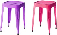 View The Attic Outdoor & Cafeteria Stool(Pink, Purple) Furniture (The Attic)