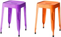 View The Attic Outdoor & Cafeteria Stool(Orange, Purple) Furniture (The Attic)