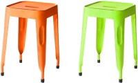 The Attic Outdoor & Cafeteria Stool(Green, Orange)   Furniture  (The Attic)