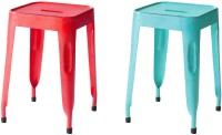 View The Attic Outdoor & Cafeteria Stool(Blue, Red) Furniture (The Attic)
