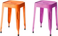 View The Attic Outdoor & Cafeteria Stool(Purple, Orange) Furniture (The Attic)