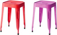 View The Attic Outdoor & Cafeteria Stool(Purple, Red) Furniture (The Attic)