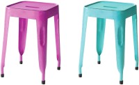 View The Attic Outdoor & Cafeteria Stool(Blue, Purple) Furniture (The Attic)