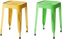 The Attic Outdoor & Cafeteria Stool(Green, Yellow)   Furniture  (The Attic)