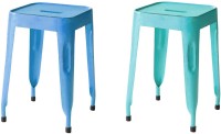 View The Attic Outdoor & Cafeteria Stool(Blue, Blue) Furniture (The Attic)