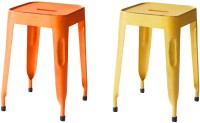 View The Attic Outdoor & Cafeteria Stool(Yellow, Orange) Furniture (The Attic)