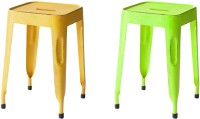 View The Attic Outdoor & Cafeteria Stool(Green, Yellow) Furniture (The Attic)