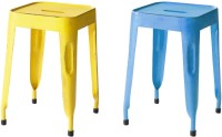The Attic Outdoor & Cafeteria Stool(Blue, Yellow)   Furniture  (The Attic)